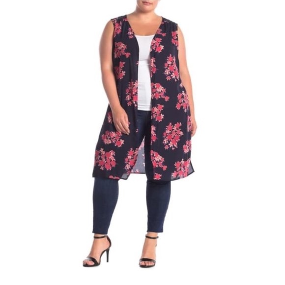 Pleione Printed Soft Duster Vest - Picture 1 of 5